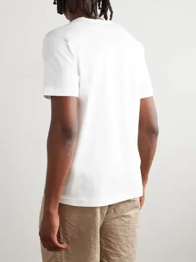 Stone Island Logo-Appliquéd Garment-Dyed Cotton-Jersey T-Shirt - Men | Thumbnail 4 Stone Island Logo-Appliquéd Garment-Dyed Cotton-Jersey T-Shirt - Men | Thumbnail 4