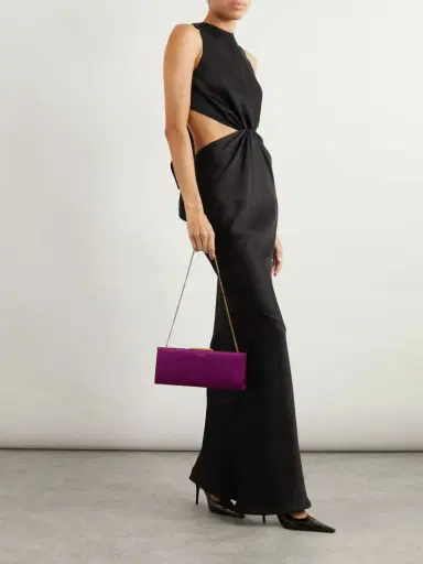 Saint Laurent Bow-detailed Open-back Silk-satin Gown | Thumbnail 2 Saint Laurent Bow-detailed Open-back Silk-satin Gown | Thumbnail 2