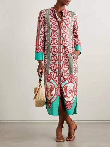 La DoubleJ Sundowner Floral-print Cotton-poplin Midi Shirt Dress | Thumbnail 2 La DoubleJ Sundowner Floral-print Cotton-poplin Midi Shirt Dress | Thumbnail 2
