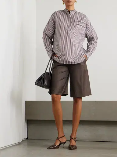 Loulou de Saison Adler Pleated Wool-twill Shorts | Thumbnail 2 Loulou de Saison Adler Pleated Wool-twill Shorts | Thumbnail 2