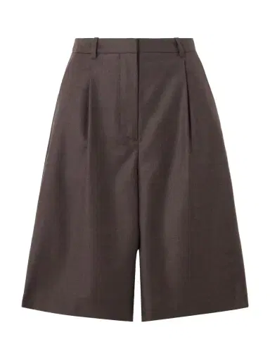 Loulou de Saison Adler Pleated Wool-twill Shorts | Thumbnail 1 Loulou de Saison Adler Pleated Wool-twill Shorts | Thumbnail 1