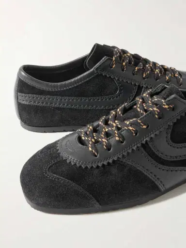 Dries Van Noten Leather-trimmed Suede Sneakers | Thumbnail 4 Dries Van Noten Leather-trimmed Suede Sneakers | Thumbnail 4