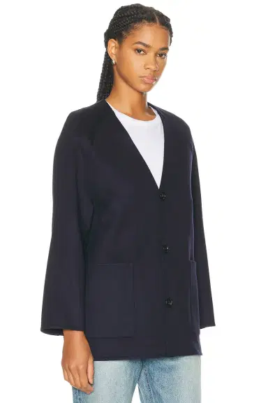 Bottega Veneta Collarless Coat | Thumbnail 2 Bottega Veneta Collarless Coat | Thumbnail 2