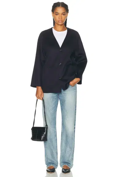 Bottega Veneta Collarless Coat | Thumbnail 4 Bottega Veneta Collarless Coat | Thumbnail 4