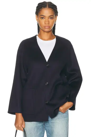 Bottega Veneta Collarless Coat | Thumbnail 1 Bottega Veneta Collarless Coat | Thumbnail 1