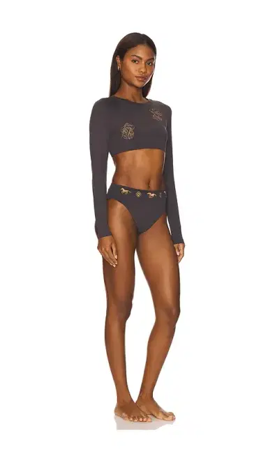 Understated Leather Rashguard Bikini Set | Thumbnail 2 Understated Leather Rashguard Bikini Set | Thumbnail 2
