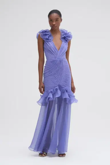 PatBo SILK PLISSE FLUTTER GOWN | Thumbnail 5 PatBo SILK PLISSE FLUTTER GOWN | Thumbnail 5