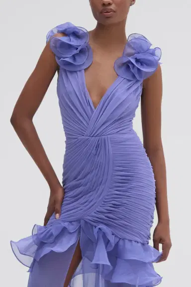 PatBo SILK PLISSE FLUTTER GOWN | Thumbnail 6 PatBo SILK PLISSE FLUTTER GOWN | Thumbnail 6