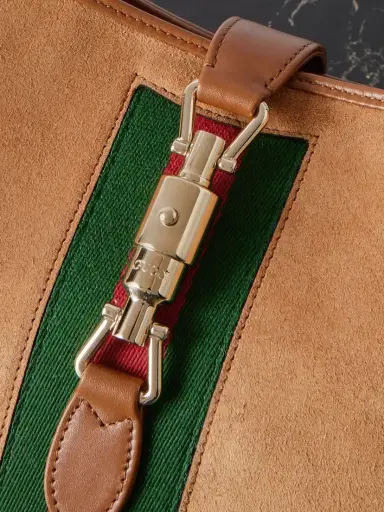 Gucci Jackie 1961 Webbing-trimmed Suede And Leather Shoulder Bag | Thumbnail 4 Gucci Jackie 1961 Webbing-trimmed Suede And Leather Shoulder Bag | Thumbnail 4