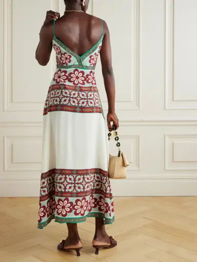 La DoubleJ Turn Around Wrap-effect Printed Silk-voile Midi Dress | Thumbnail 3 La DoubleJ Turn Around Wrap-effect Printed Silk-voile Midi Dress | Thumbnail 3