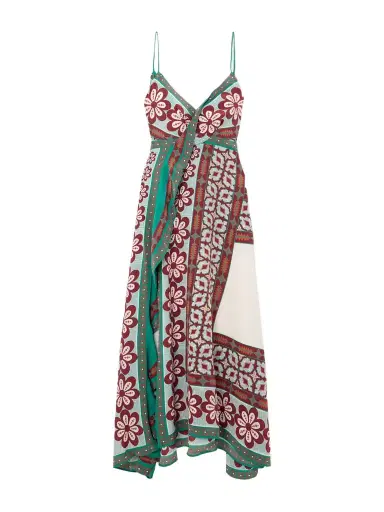 La DoubleJ Turn Around Wrap-effect Printed Silk-voile Midi Dress | Thumbnail 1 La DoubleJ Turn Around Wrap-effect Printed Silk-voile Midi Dress | Thumbnail 1