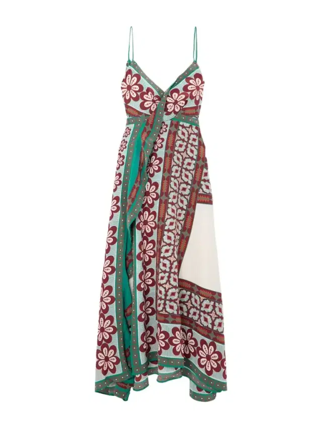 La DoubleJ Turn Around Wrap-effect Printed Silk-voile Midi Dress
