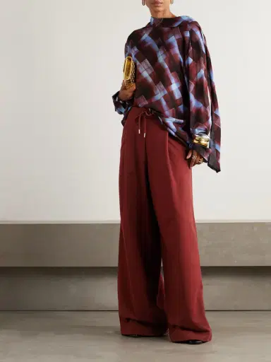 Dries Van Noten Hadium Pleated Cotton-jersey Pants | Thumbnail 2 Dries Van Noten Hadium Pleated Cotton-jersey Pants | Thumbnail 2