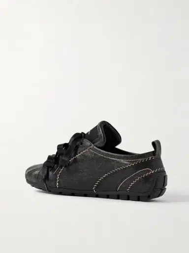 Simone Rocha Cracked-leather Sneakers | Thumbnail 3 Simone Rocha Cracked-leather Sneakers | Thumbnail 3