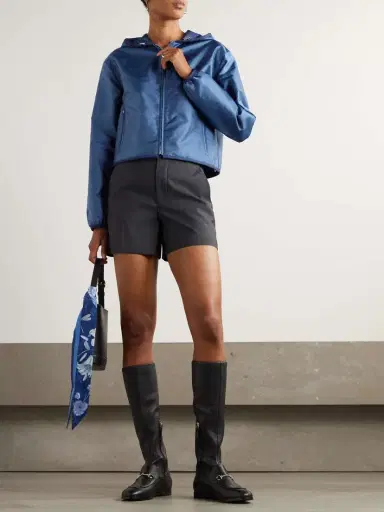 Gucci Hooded Gabardine Bomber Jacket | Thumbnail 2 Gucci Hooded Gabardine Bomber Jacket | Thumbnail 2