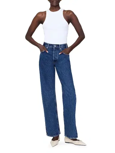 Anine Bing Women's Roy High-Rise Straight-Fit Jeans | Thumbnail 2 Anine Bing Women's Roy High-Rise Straight-Fit Jeans | Thumbnail 2