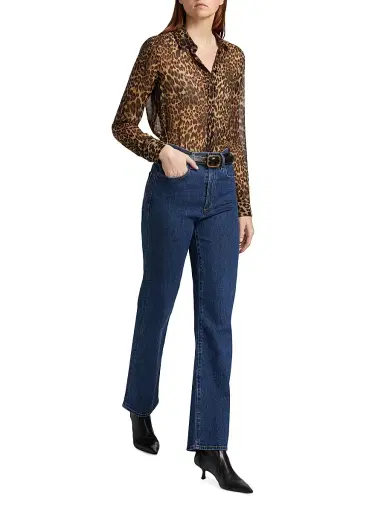 Nili Lotan Women's Gaia Silk Slim Shirt - Vintage Leopard Print - Size XL | Thumbnail 2 Nili Lotan Women's Gaia Silk Slim Shirt - Vintage Leopard Print - Size XL | Thumbnail 2