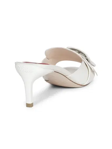 Roger Vivier Women's 55MM Leather Sandals - Cire | Thumbnail 3 Roger Vivier Women's 55MM Leather Sandals - Cire | Thumbnail 3