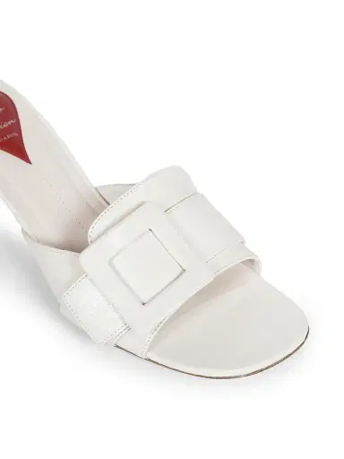 Roger Vivier Women's 55MM Leather Sandals - Cire | Thumbnail 5 Roger Vivier Women's 55MM Leather Sandals - Cire | Thumbnail 5