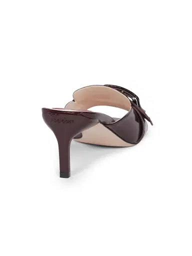 Roger Vivier Women's 55MM Leather Sandals - Cire | Thumbnail 9 Roger Vivier Women's 55MM Leather Sandals - Cire | Thumbnail 9
