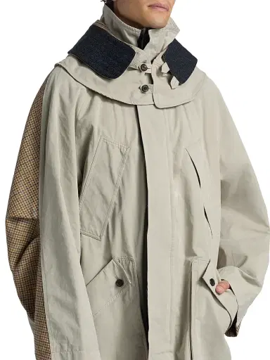 Thom Browne Men's Waxed Cotton Hooded Parka - Khaki - Size Large | Thumbnail 7 Thom Browne Men's Waxed Cotton Hooded Parka - Khaki - Size Large | Thumbnail 7