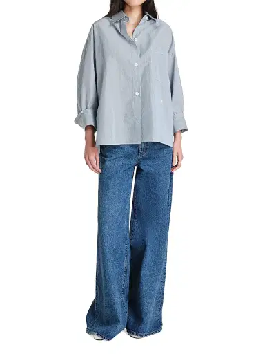 TWP Women's New Earl Cotton Shirt - Pinegrove White | Thumbnail 2 TWP Women's New Earl Cotton Shirt - Pinegrove White | Thumbnail 2