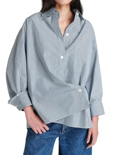 TWP Women's New Earl Cotton Shirt - Pinegrove White | Thumbnail 3 TWP Women's New Earl Cotton Shirt - Pinegrove White | Thumbnail 3