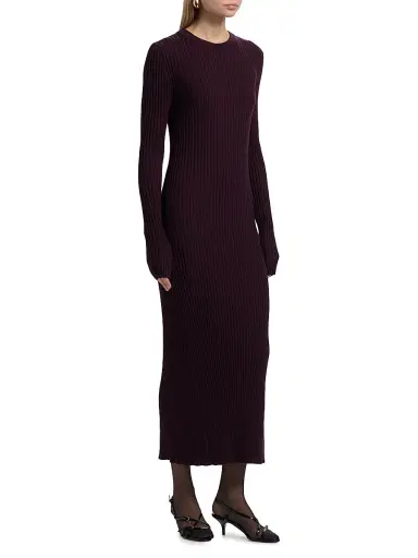 Helmut Lang Women's Ribbed Back Cut-Out Maxi Dress | Thumbnail 4 Helmut Lang Women's Ribbed Back Cut-Out Maxi Dress | Thumbnail 4