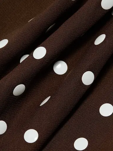 Dries Van Noten Women's Sima Silk Poka Dot Skirt - Brown | Thumbnail 7 Dries Van Noten Women's Sima Silk Poka Dot Skirt - Brown | Thumbnail 7