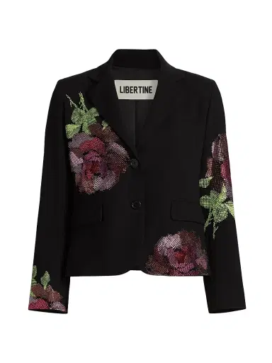 Libertine Women's American Beauty Short Blazer - Black | Thumbnail 1 Libertine Women's American Beauty Short Blazer - Black | Thumbnail 1