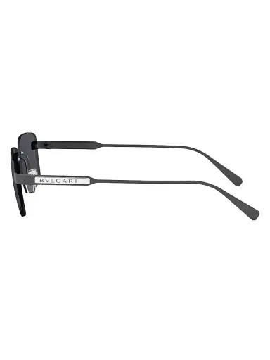BVLGARI Men's Finissimo 60MM Rectangular Sunglasses - Black Grey | Thumbnail 3 BVLGARI Men's Finissimo 60MM Rectangular Sunglasses - Black Grey | Thumbnail 3