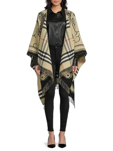 Burberry Women's Stormy Knight Wool Cape | Thumbnail 3 Burberry Women's Stormy Knight Wool Cape | Thumbnail 3