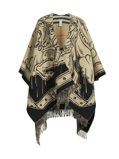 Burberry Women's Stormy Knight Wool Cape | Thumbnail 1 Burberry Women's Stormy Knight Wool Cape | Thumbnail 1