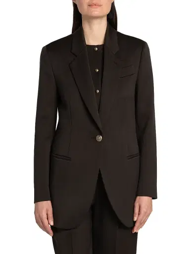 Giorgio Armani Women's Wool One-Button Blazer | Thumbnail 3 Giorgio Armani Women's Wool One-Button Blazer | Thumbnail 3