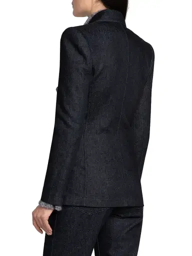 Giorgio Armani Women's Textured Double-Breasted Blazer - Blue Black - Size 6 | Thumbnail 5 Giorgio Armani Women's Textured Double-Breasted Blazer - Blue Black - Size 6 | Thumbnail 5