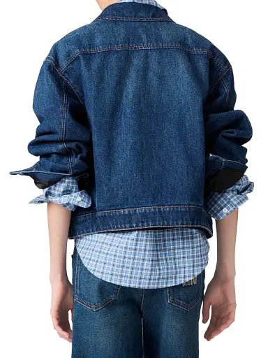 Miu Miu Women's Denim Trucker Jacket - Blue | Thumbnail 3 Miu Miu Women's Denim Trucker Jacket - Blue | Thumbnail 3