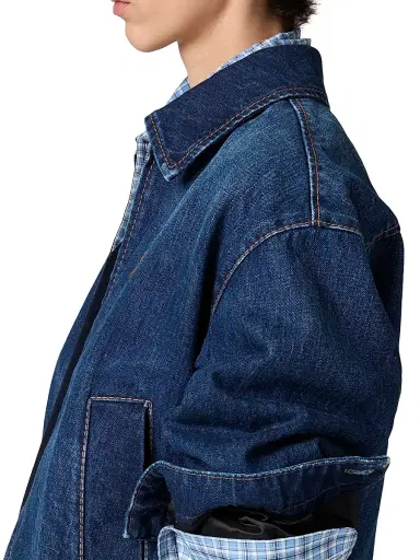 Miu Miu Women's Denim Trucker Jacket - Blue | Thumbnail 5 Miu Miu Women's Denim Trucker Jacket - Blue | Thumbnail 5