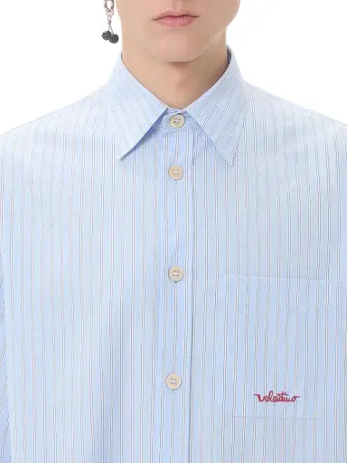 Valentino Garavani Men's Embroidered Cotton Shirt - Sky Blue - Size 16 | Thumbnail 5 Valentino Garavani Men's Embroidered Cotton Shirt - Sky Blue - Size 16 | Thumbnail 5