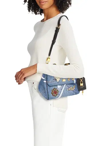 Dolce & Gabbana Women's Like A Virgin Embellished Denim Top Handle Bag - Blue Multicolor | Thumbnail 2 Dolce & Gabbana Women's Like A Virgin Embellished Denim Top Handle Bag - Blue Multicolor | Thumbnail 2