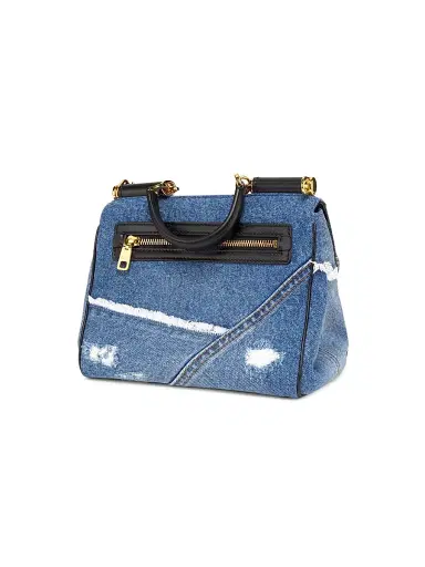 Dolce & Gabbana Women's Like A Virgin Embellished Denim Top Handle Bag - Blue Multicolor | Thumbnail 4 Dolce & Gabbana Women's Like A Virgin Embellished Denim Top Handle Bag - Blue Multicolor | Thumbnail 4