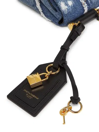 Dolce & Gabbana Women's Like A Virgin Embellished Denim Top Handle Bag - Blue Multicolor | Thumbnail 7 Dolce & Gabbana Women's Like A Virgin Embellished Denim Top Handle Bag - Blue Multicolor | Thumbnail 7