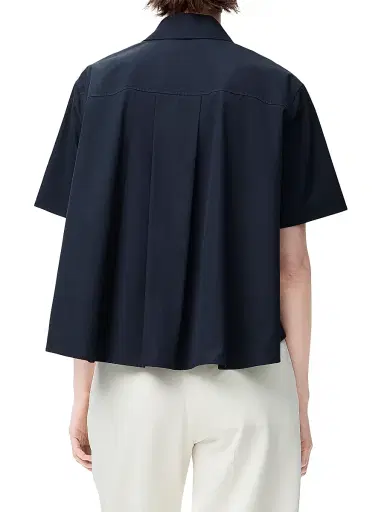 LOEWE Women's Short-Sleeve Trapeze Shirt - Navy Blue | Thumbnail 4 LOEWE Women's Short-Sleeve Trapeze Shirt - Navy Blue | Thumbnail 4