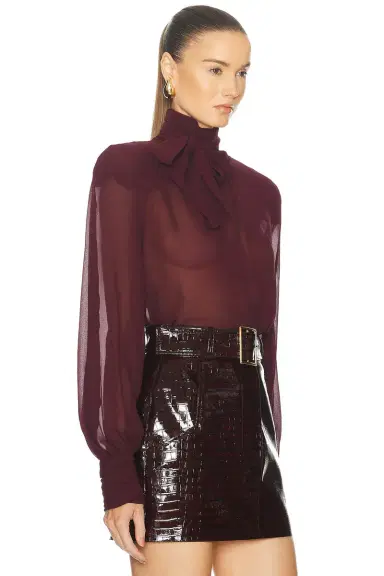Rowen Rose Oversized Blouse With Bow-neck | Thumbnail 2 Rowen Rose Oversized Blouse With Bow-neck | Thumbnail 2