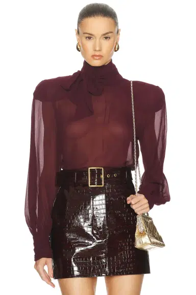 Rowen Rose Oversized Blouse With Bow-neck | Thumbnail 1 Rowen Rose Oversized Blouse With Bow-neck | Thumbnail 1