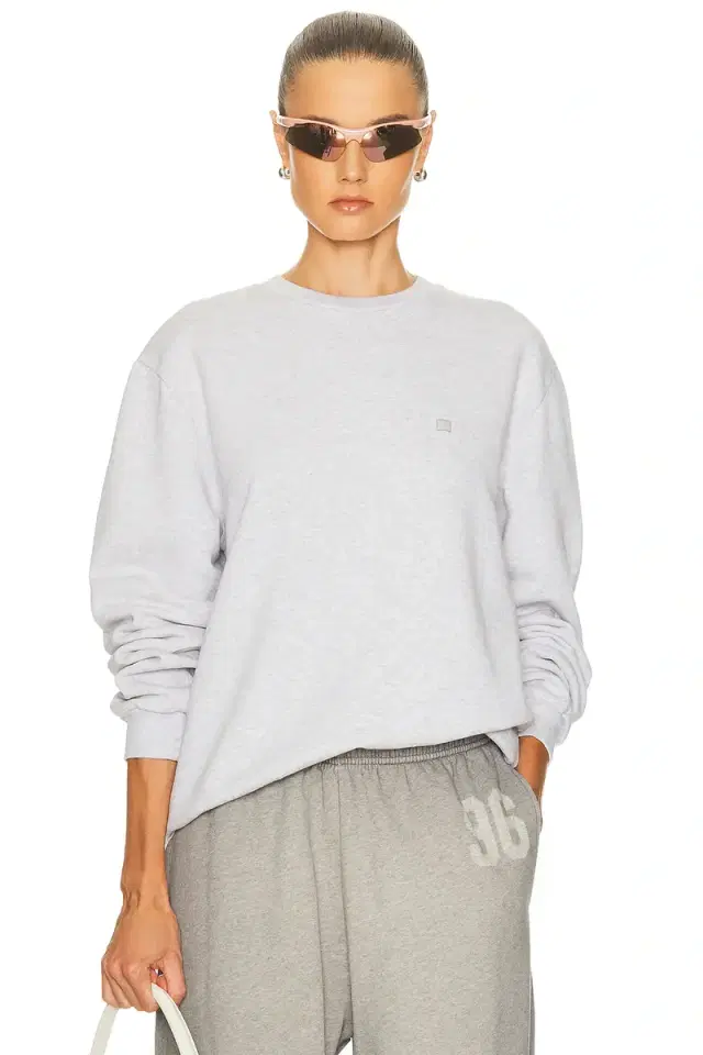 Faihra U Melange Face Crewneck Sweater Faihra U Melange Face Crewneck Sweater