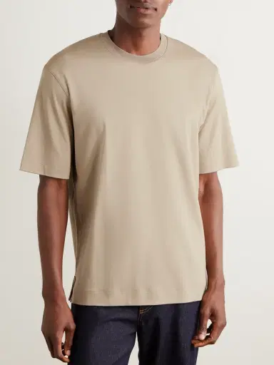Zegna Cotton and Silk-Blend Jersey T-Shirt - Men | Thumbnail 3 Zegna Cotton and Silk-Blend Jersey T-Shirt - Men | Thumbnail 3