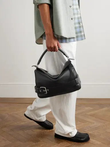 Loewe Puzzle Biker Large Buckled Leather Messenger Bag - Men | Thumbnail 2 Loewe Puzzle Biker Large Buckled Leather Messenger Bag - Men | Thumbnail 2