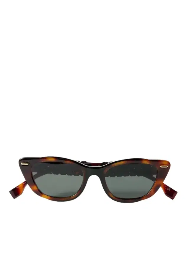 FENDI EYEWEAR Interlace Cat-eye Leather-trimmed Tortoiseshell Acetate Sunglasses