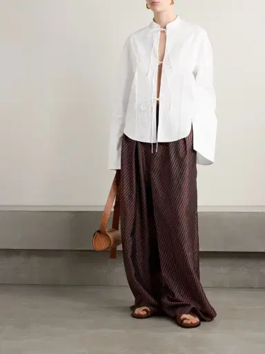 Adam Lippes Mick Oversized Pintucked Organic Cotton-poplin Shirt | Thumbnail 2 Adam Lippes Mick Oversized Pintucked Organic Cotton-poplin Shirt | Thumbnail 2