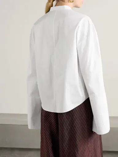 Adam Lippes Mick Oversized Pintucked Organic Cotton-poplin Shirt | Thumbnail 3 Adam Lippes Mick Oversized Pintucked Organic Cotton-poplin Shirt | Thumbnail 3
